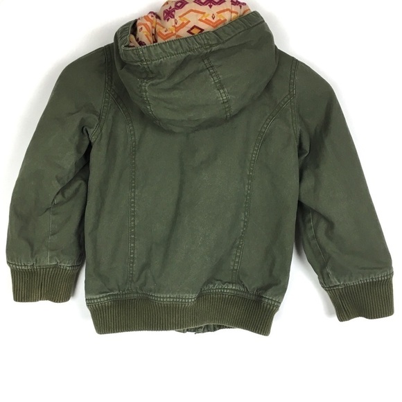 GAP Kids Jacket Utility Military Army Green Camo Hood Southwestern Size Small - Picture 4 of 14